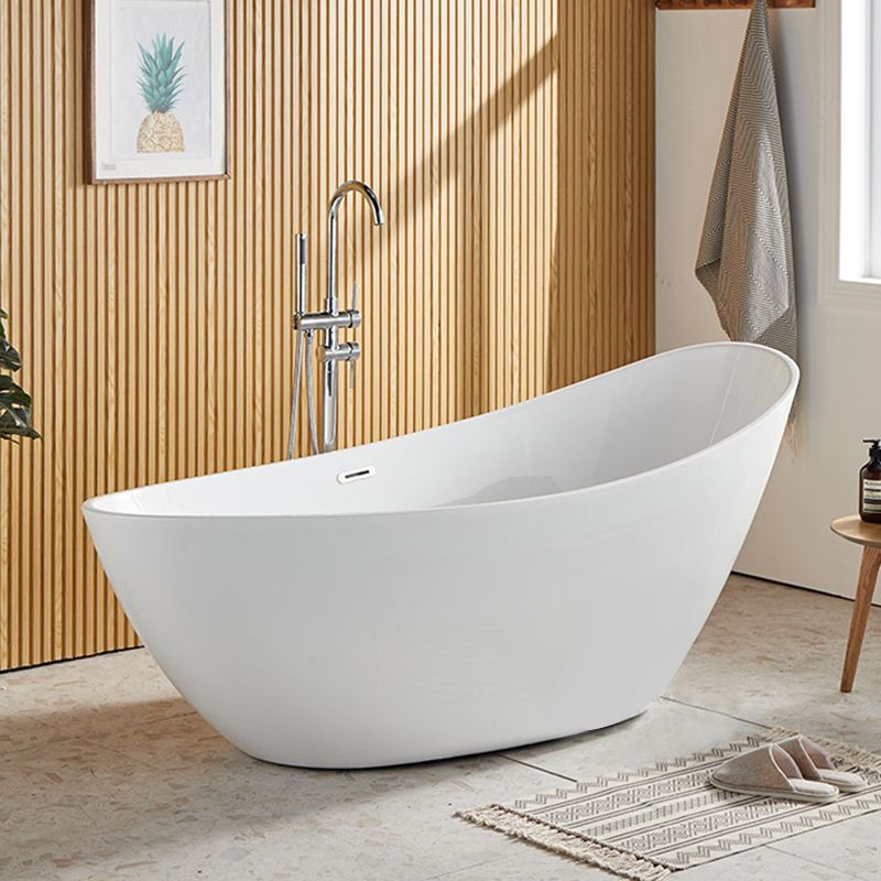 Modern Single Slipper Bathtub Acrylic with Center-Front Drain Tub Clearhalo 'Bathroom Remodel & Bathroom Fixtures' 'Bathtubs' 'Home Improvement' 'home_improvement' 'home_improvement_bathtubs' 'Showers & Bathtubs' 1200x1200_80fb0fc4-eb72-49a0-8a7c-aa0fc6856f50