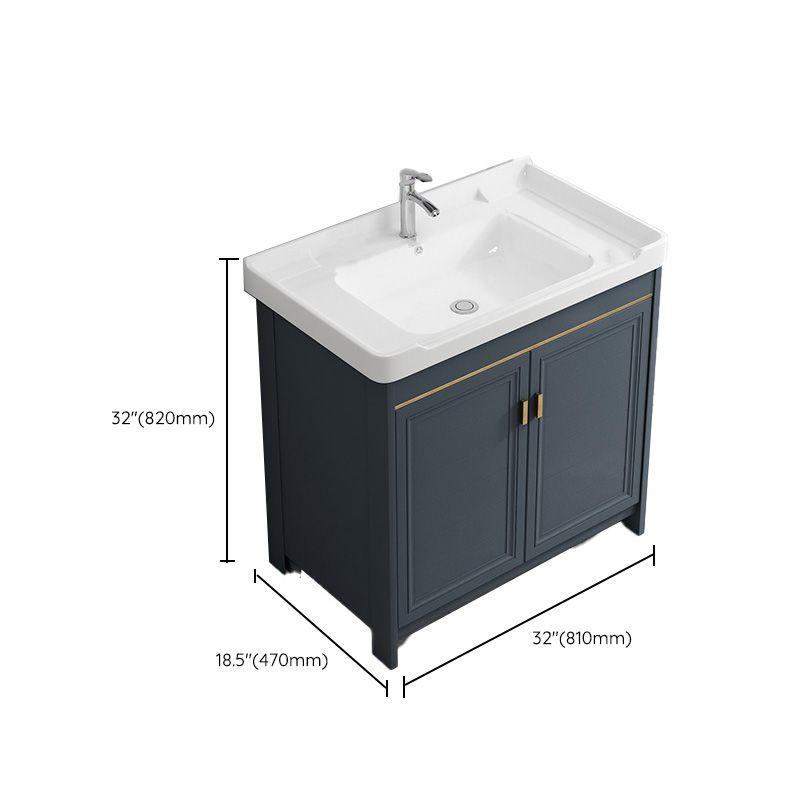 Modern Vanity Set Blue Drawer Ceramic Sink Faucet Vanity with Mirror Clearhalo 'Bathroom Remodel & Bathroom Fixtures' 'Bathroom Vanities' 'bathroom_vanities' 'Home Improvement' 'home_improvement' 'home_improvement_bathroom_vanities' 1200x1200_80ffb25d-1430-4d2b-89be-6954d7e6af22