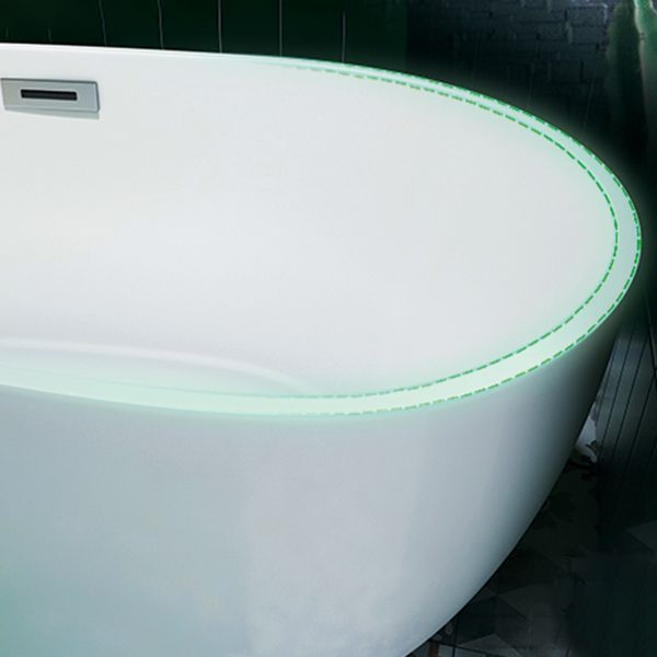 Modern Acrylic Oval Bath Tub for Home White Soaking Tub with Internal Drain Clearhalo 'Bathroom Remodel & Bathroom Fixtures' 'Bathtubs' 'Home Improvement' 'home_improvement' 'home_improvement_bathtubs' 'Showers & Bathtubs' 1200x1200_810908a5-748c-4dbe-a15e-b78caa1247fd