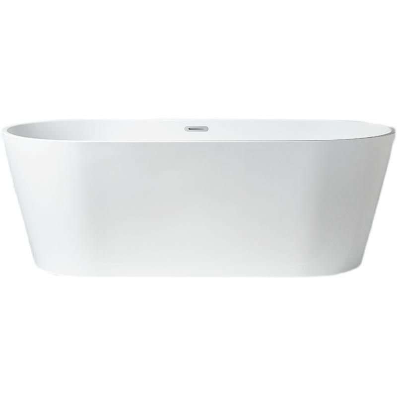Modern Freestanding Bathtub White Acrylic Bath Tub for Home and Hotel Clearhalo 'Bathroom Remodel & Bathroom Fixtures' 'Bathtubs' 'Home Improvement' 'home_improvement' 'home_improvement_bathtubs' 'Showers & Bathtubs' 1200x1200_8112fc7e-7367-45e5-81c2-00f085d8a275