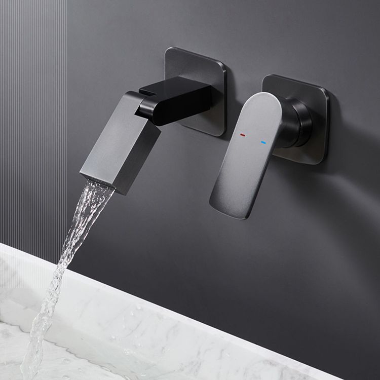 Modern Widespread Bathroom Faucet Metal Wall Mounted Bathroom Faucet Clearhalo 'Bathroom Remodel & Bathroom Fixtures' 'Bathroom Sink Faucets' 'Bathroom Sinks & Faucet Components' 'bathroom_sink_faucets' 'Home Improvement' 'home_improvement' 'home_improvement_bathroom_sink_faucets' 1200x1200_8144094c-52b9-4071-b510-461632e33fb4