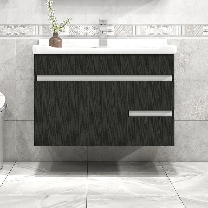 Modern Single Sink Vanity Set Rectangle Ceramic Top Bathroom Vanity Clearhalo 'Bathroom Remodel & Bathroom Fixtures' 'Bathroom Vanities' 'bathroom_vanities' 'Home Improvement' 'home_improvement' 'home_improvement_bathroom_vanities' 1200x1200_818cde26-5f69-4fdd-a02b-621506142b4c