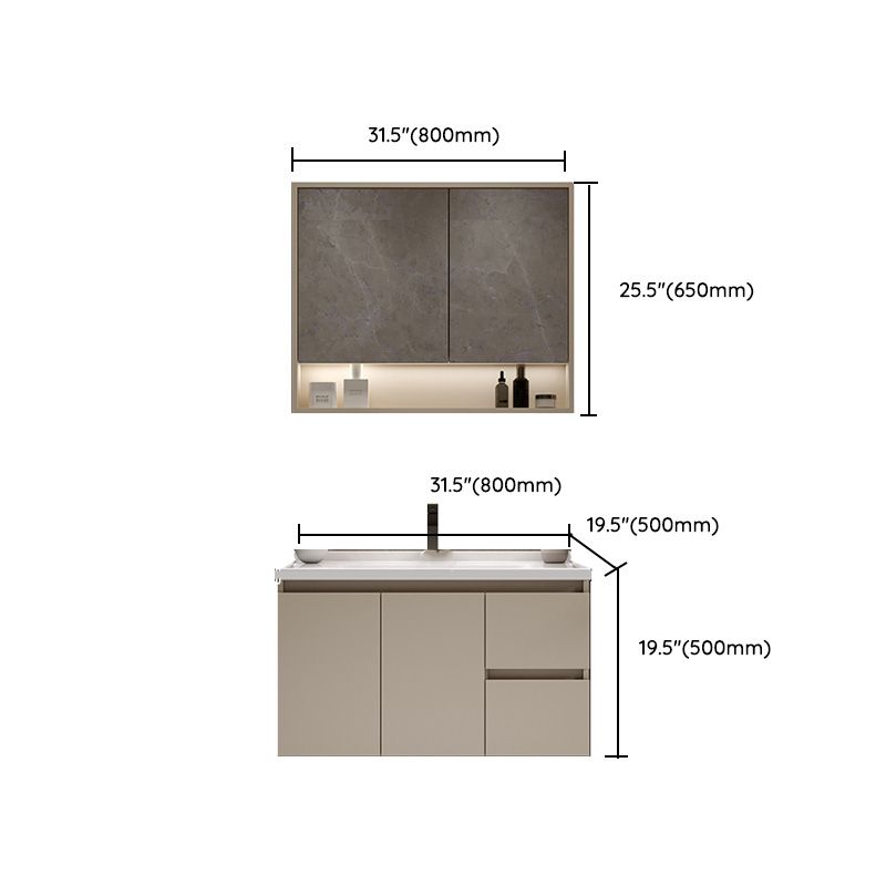 White Solid Wood Rectangular Modern Wall Mount Bathroom Vanity Set Clearhalo 'Bathroom Remodel & Bathroom Fixtures' 'Bathroom Vanities' 'bathroom_vanities' 'Home Improvement' 'home_improvement' 'home_improvement_bathroom_vanities' 1200x1200_81c351fa-58b1-4444-bb0e-7a03e692065b