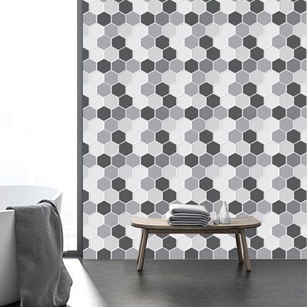 Mosaic Tile Wallpaper PVC Waterproof Peel & Stick Mosaic Tile with Hexagonal Shape Clearhalo 'Flooring 'Home Improvement' 'home_improvement' 'home_improvement_peel_stick_blacksplash' 'Peel & Stick Backsplash Tile' 'peel_stick_blacksplash' 'Walls & Ceilings' Walls and Ceiling' 1200x1200_81d7a852-d59c-4e22-b11b-c8e5ae69d761