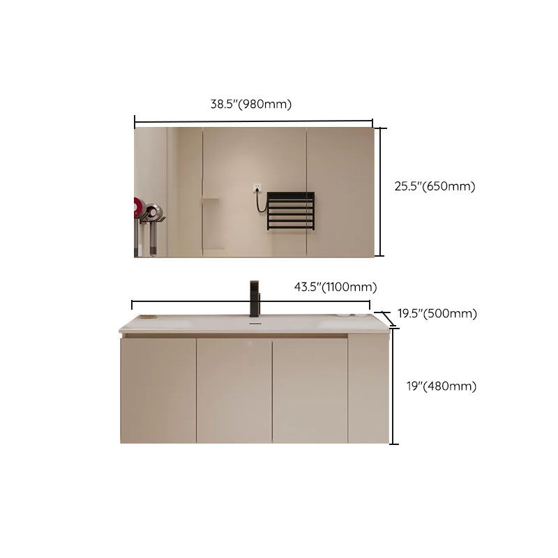 White Wood Wall Mounted Standard Modern Open Console with Sink Set Clearhalo 'Bathroom Remodel & Bathroom Fixtures' 'Bathroom Vanities' 'bathroom_vanities' 'Home Improvement' 'home_improvement' 'home_improvement_bathroom_vanities' 1200x1200_81ddbe49-47ff-4374-9b3b-7a31ef9faf06