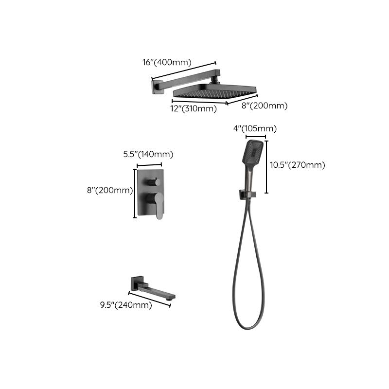 Modern Shower Head Combo Brass Temperature Control Wall Mounted Shower Combo Clearhalo 'Bathroom Remodel & Bathroom Fixtures' 'Home Improvement' 'home_improvement' 'home_improvement_shower_faucets' 'Shower Faucets & Systems' 'shower_faucets' 'Showers & Bathtubs Plumbing' 'Showers & Bathtubs' 1200x1200_820eb765-836e-4aea-8db1-bd7af57afac1