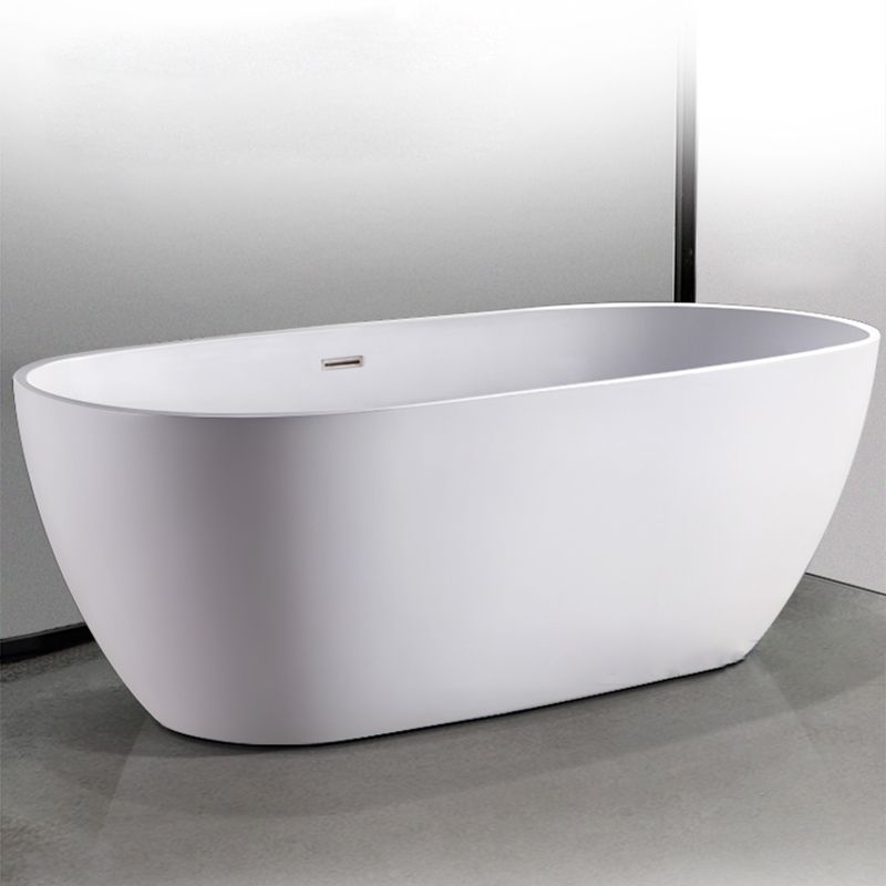 Oval Freestanding Bath Tub Modern Acrylic Bathtub for Bathroom Clearhalo 'Bathroom Remodel & Bathroom Fixtures' 'Bathtubs' 'Home Improvement' 'home_improvement' 'home_improvement_bathtubs' 'Showers & Bathtubs' 1200x1200_8218bcb0-3c94-41c7-a826-6643d6816147