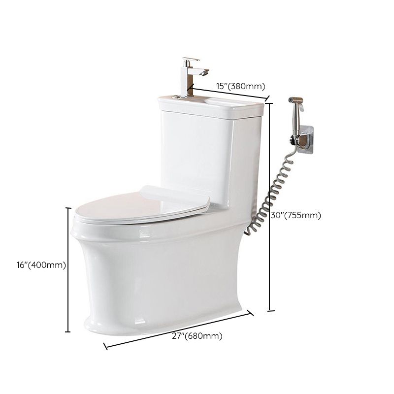 Modern Ceramic Flush Toilet One Piece White Toilet Bowl for Washroom Clearhalo 'Bathroom Remodel & Bathroom Fixtures' 'Home Improvement' 'home_improvement' 'home_improvement_toilets' 'Toilets & Bidets' 'Toilets' 1200x1200_8230f173-1039-4bb9-a675-abd72c969803