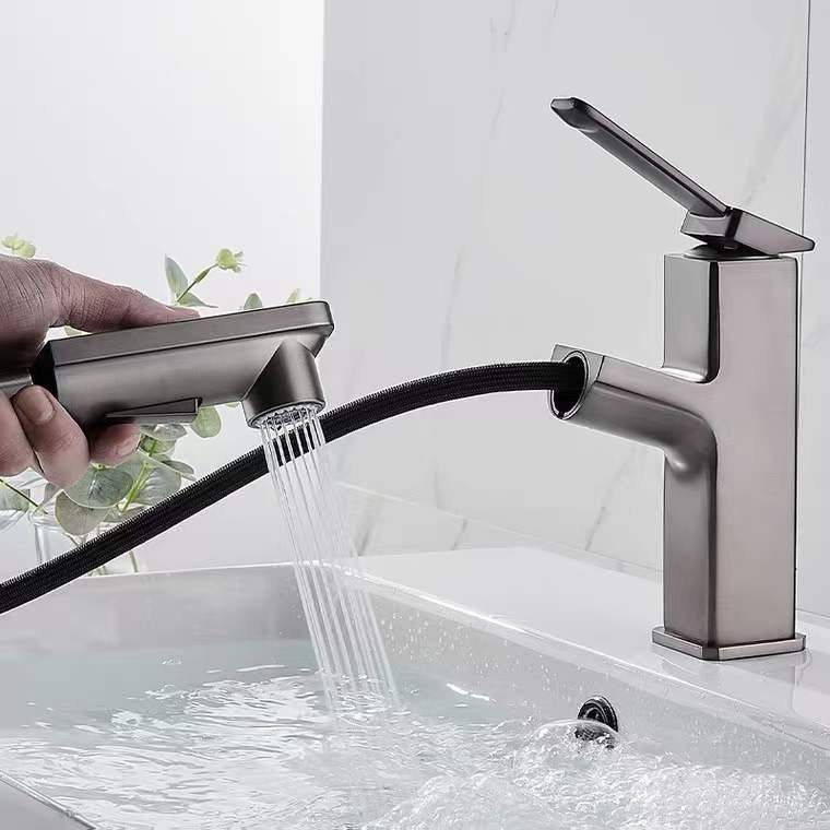 Modern Bathroom Vessel Faucet Solid Color Brass Vessel Sink Faucet for Bathroom Clearhalo 'Accueil' 'Amélioration Domiciliaire' 'bathroom_sink_faucets' 'Ensembles de Lavabo & de Robinet de Toilette' 'home_improvement' 'home_improvement_bathroom_sink_faucets' 'Robinet de Lavabo de Salle de Bain' 'Rénovation et Équipement de Salle de Bain' 1200x1200_824d4f6d-f1ad-40bc-8d6d-ac92149d5b6a