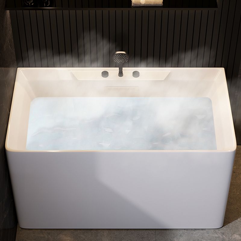 Contemporary Whirlpool / Soaking Bathtub Acrylic Rectangle Back to Wall Bathtub Clearhalo 'Bathroom Remodel & Bathroom Fixtures' 'Bathtubs' 'Home Improvement' 'home_improvement' 'home_improvement_bathtubs' 'Showers & Bathtubs' 1200x1200_827feec6-533d-4595-9d35-3f162624db3d