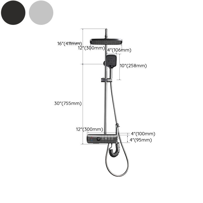 Modern Push Button Shower System Slide Bar Included Shower Head Combo Clearhalo 'Bathroom Remodel & Bathroom Fixtures' 'Home Improvement' 'home_improvement' 'home_improvement_shower_faucets' 'Shower Faucets & Systems' 'shower_faucets' 'Showers & Bathtubs Plumbing' 'Showers & Bathtubs' 1200x1200_82a5eeb5-5601-40af-99ef-92b9364ba7bb