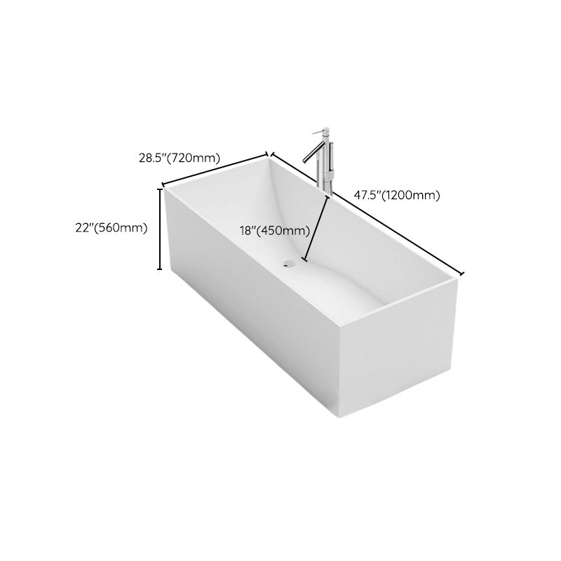 Modern Freestanding Bathtub Stone Rectangle White Soaking Bath Tub Clearhalo 'Bathroom Remodel & Bathroom Fixtures' 'Bathtubs' 'Home Improvement' 'home_improvement' 'home_improvement_bathtubs' 'Showers & Bathtubs' 1200x1200_82c3cd98-a56d-4f64-a78d-05e58d5cd99f