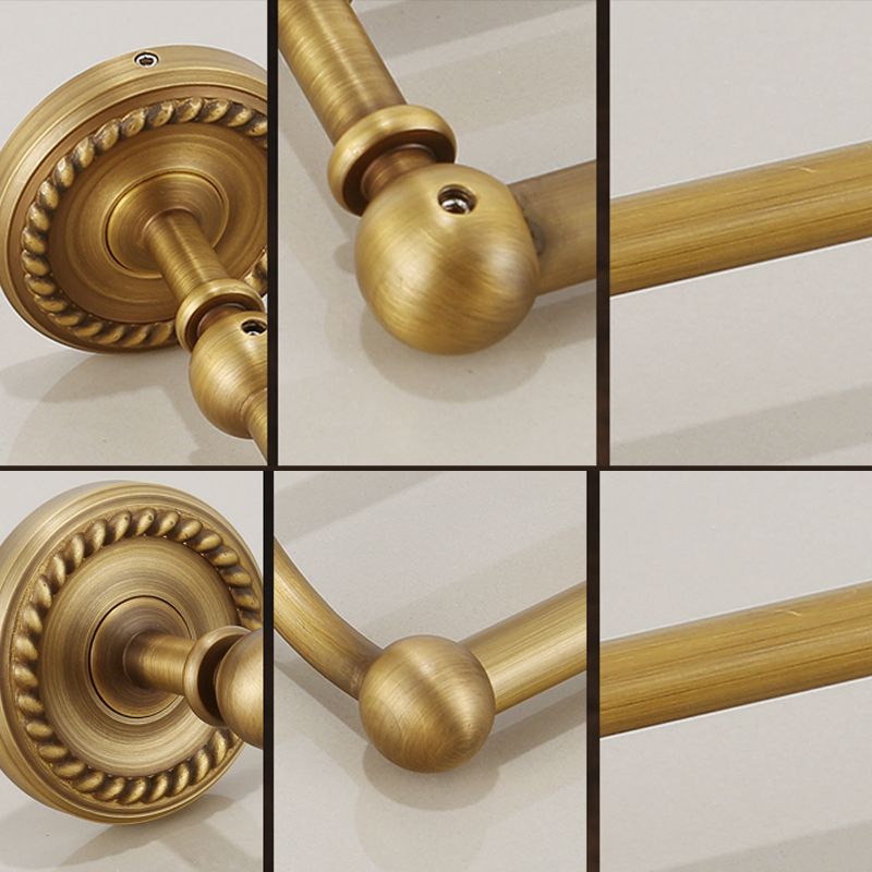 Modern Brushed Brass Bathroom Accessories Hardware Set with Towel