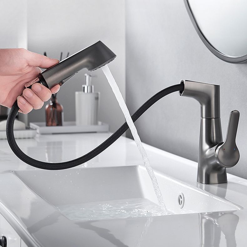 Modern Copper Vessel Faucet Lever Handles Retractable Low Arc Vessel Faucet Clearhalo 'Bathroom Remodel & Bathroom Fixtures' 'Bathroom Sink Faucets' 'Bathroom Sinks & Faucet Components' 'bathroom_sink_faucets' 'Home Improvement' 'home_improvement' 'home_improvement_bathroom_sink_faucets' 1200x1200_82ee504b-5959-4bb9-8e99-6e9b18de6e40