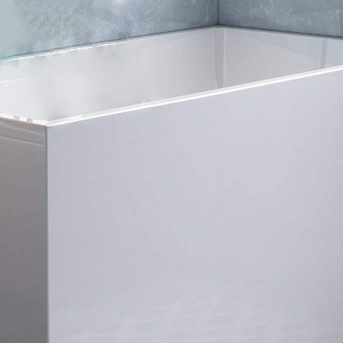 Acrylic Back to Wall Bathtub Stand Alone Modern Soaking Bath Clearhalo 'Bathroom Remodel & Bathroom Fixtures' 'Bathtubs' 'Home Improvement' 'home_improvement' 'home_improvement_bathtubs' 'Showers & Bathtubs' 1200x1200_830a6fab-6c4b-4a97-ac99-b336dda2a564