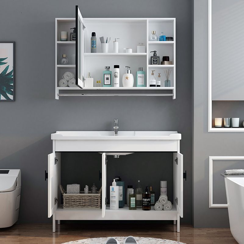 Metal Modern Bathroom Vanity Freestanding Faucet Included Sink Vanity Clearhalo 'Bathroom Remodel & Bathroom Fixtures' 'Bathroom Vanities' 'bathroom_vanities' 'Home Improvement' 'home_improvement' 'home_improvement_bathroom_vanities' 1200x1200_833cbab5-c08a-4f7f-b08b-172a60359b5f