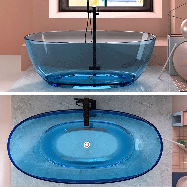 Modern Oval Colorful Bath Tub Soaking Freestanding Tub for Home Clearhalo 'Bathroom Remodel & Bathroom Fixtures' 'Bathtubs' 'Home Improvement' 'home_improvement' 'home_improvement_bathtubs' 'Showers & Bathtubs' 1200x1200_83675fe2-54ba-4183-a7fc-734d4b1419b6