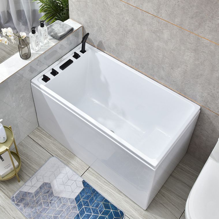 Back to Wall Antique Finish Bath Soaking Rectangular Modern Tub Clearhalo 'Bathroom Remodel & Bathroom Fixtures' 'Bathtubs' 'Home Improvement' 'home_improvement' 'home_improvement_bathtubs' 'Showers & Bathtubs' 1200x1200_8370c2f7-9c5f-4c5f-87c4-e6dd7d125fdf