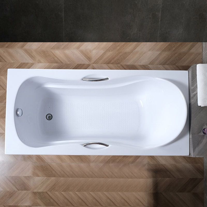 Modern Style Freestanding Bath Tub Acrylic Soaking Bathtub in White Clearhalo 'Bathroom Remodel & Bathroom Fixtures' 'Bathtubs' 'Home Improvement' 'home_improvement' 'home_improvement_bathtubs' 'Showers & Bathtubs' 1200x1200_838b54db-8232-4f0b-a0cc-12f7f7ad9c8e