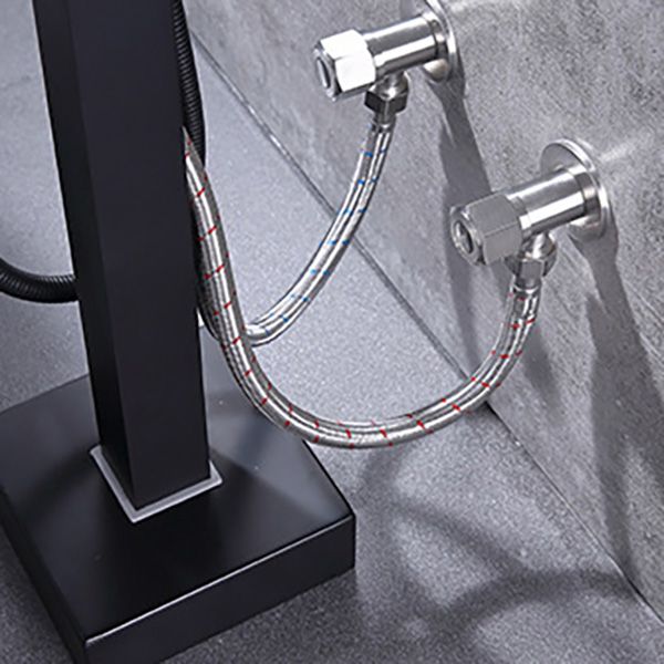 Modern Freestanding Tub Filler Trim Copper Floor Mounted Freestanding Bathtub Faucet Clearhalo 'Bathroom Remodel & Bathroom Fixtures' 'Bathtub Faucets' 'bathtub_faucets' 'Home Improvement' 'home_improvement' 'home_improvement_bathtub_faucets' 1200x1200_83a7fd5a-6265-45ab-8189-eb52a486fcbf