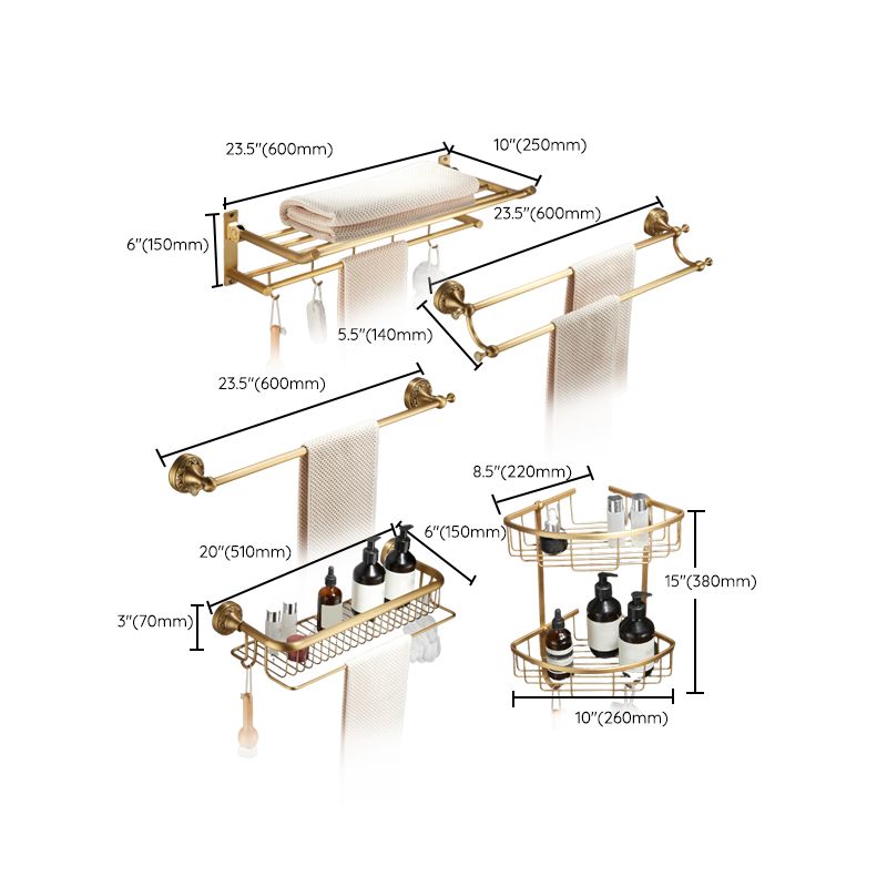 Modern Bathroom Accessory Kit Paper Holder Bath Shelf Gold Bath Hardware Set Clearhalo 'Bathroom Hardware Sets' 'Bathroom Hardware' 'Bathroom Remodel & Bathroom Fixtures' 'bathroom_hardware_sets' 'Home Improvement' 'home_improvement' 'home_improvement_bathroom_hardware_sets' 1200x1200_83aefa97-75ab-41fc-a9ab-194f515f0e57