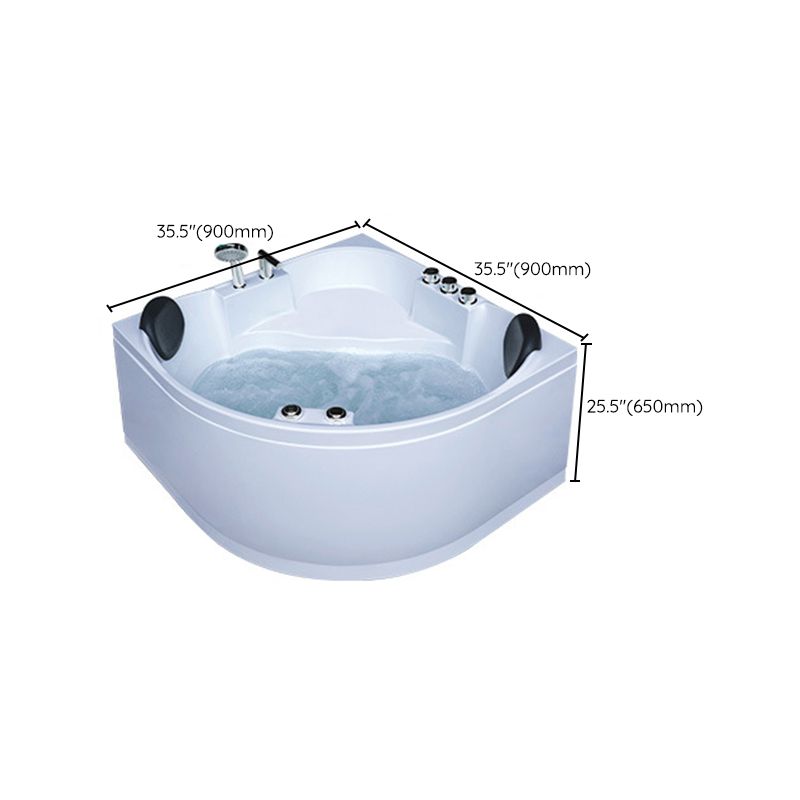 Bathroom Small Tub Modern Acrylic Corner Soaking Bathtub with Drain Clearhalo 'Bathroom Remodel & Bathroom Fixtures' 'Bathtubs' 'Home Improvement' 'home_improvement' 'home_improvement_bathtubs' 'Showers & Bathtubs' 1200x1200_83b42f8f-d62f-4abb-a263-9057820b6cac