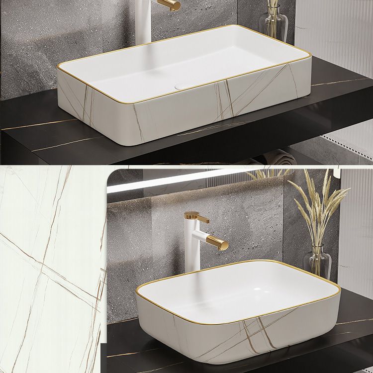 Modern Bathroom Sink Porcelain Pop-Up Drain Rectangular Vessel Bathroom Sink Clearhalo 'Bathroom Remodel & Bathroom Fixtures' 'Bathroom Sinks & Faucet Components' 'Bathroom Sinks' 'bathroom_sink' 'Home Improvement' 'home_improvement' 'home_improvement_bathroom_sink' 1200x1200_83bffa01-8549-42a1-917a-e8773fdeed95