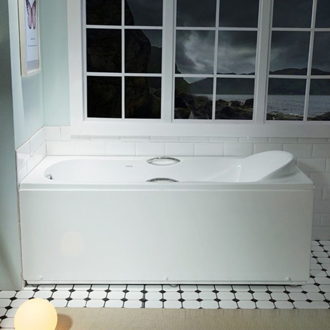 29.53" Wide Acrylic Bathtub Soaking Handles Included Bath in White Clearhalo 'Bathroom Remodel & Bathroom Fixtures' 'Bathtubs' 'Home Improvement' 'home_improvement' 'home_improvement_bathtubs' 'Showers & Bathtubs' 1200x1200_83d1b599-b3ec-408e-944c-50f67aa34683