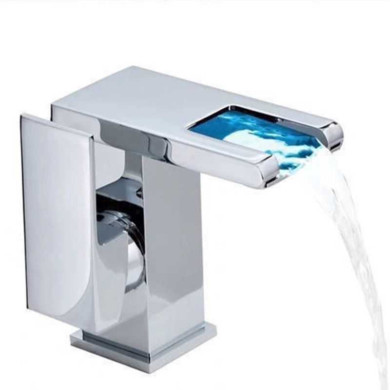 1-Handle Lavatory Faucet 1-Hole Vessel Sink Faucet with LED Lighting Clearhalo 'Bathroom Remodel & Bathroom Fixtures' 'Bathroom Sink Faucets' 'Bathroom Sinks & Faucet Components' 'bathroom_sink_faucets' 'Casa' 'Home Improvement' 'home_improvement' 'home_improvement_bathroom_sink_faucets' 1200x1200_83d71fc4-5b6b-428b-8888-8dd535e23a85