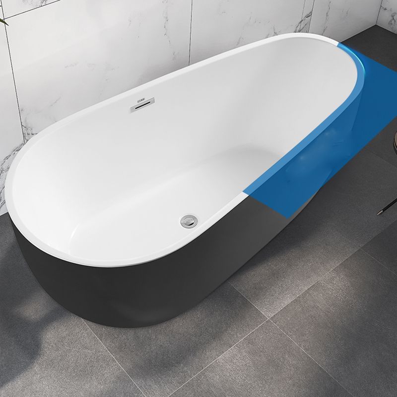 Modern Freestanding Bath Tub Acrylic Free Form Bathtub with Overflow Trim Clearhalo 'Bathroom Remodel & Bathroom Fixtures' 'Bathtubs' 'Home Improvement' 'home_improvement' 'home_improvement_bathtubs' 'Showers & Bathtubs' 1200x1200_83e1b459-19ea-4af5-bb1f-c68cd9785b83