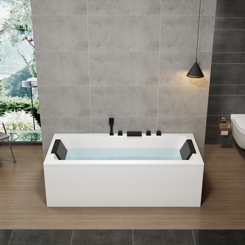 Back to Wall Soaking Antique Finish Bath Rectangular Modern Bath Tub Clearhalo 'Bathroom Remodel & Bathroom Fixtures' 'Bathtubs' 'Home Improvement' 'home_improvement' 'home_improvement_bathtubs' 'Showers & Bathtubs' 1200x1200_83e581d1-2388-49b5-be4a-412849007d0d