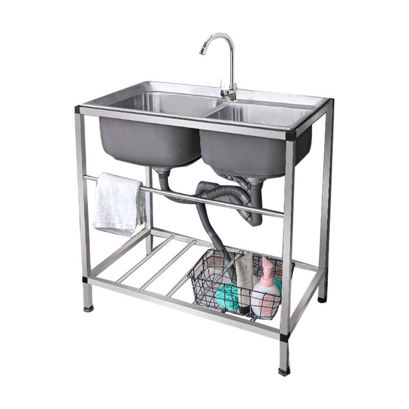 Modern Workstation Ledge Stainless Steel with Faucet and Soap Dispenser Sink Clearhalo 'Home Improvement' 'home_improvement' 'home_improvement_kitchen_sinks' 'Kitchen Remodel & Kitchen Fixtures' 'Kitchen Sinks & Faucet Components' 'Kitchen Sinks' 'kitchen_sinks' 1200x1200_83f9a6ce-1dec-4a8c-ada4-08c286e820a4