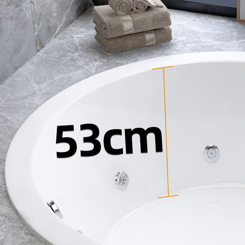 Modern Drop-in Bath Tub Round Acrylic Bathtub for Home and Hotel Clearhalo 'Bathroom Remodel & Bathroom Fixtures' 'Bathtubs' 'Home Improvement' 'home_improvement' 'home_improvement_bathtubs' 'Showers & Bathtubs' 1200x1200_842fa9cc-659d-43cf-ac4d-7397a682b4b2