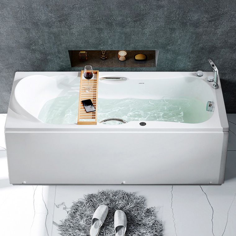 Rectangular Freestanding Bathtub Acrylic Soaking White Modern Bath (Board not Included) Clearhalo 'Bathroom Remodel & Bathroom Fixtures' 'Bathtubs' 'Home Improvement' 'home_improvement' 'home_improvement_bathtubs' 'Showers & Bathtubs' 1200x1200_849b3776-7b68-44d4-81dd-b9a655bff002