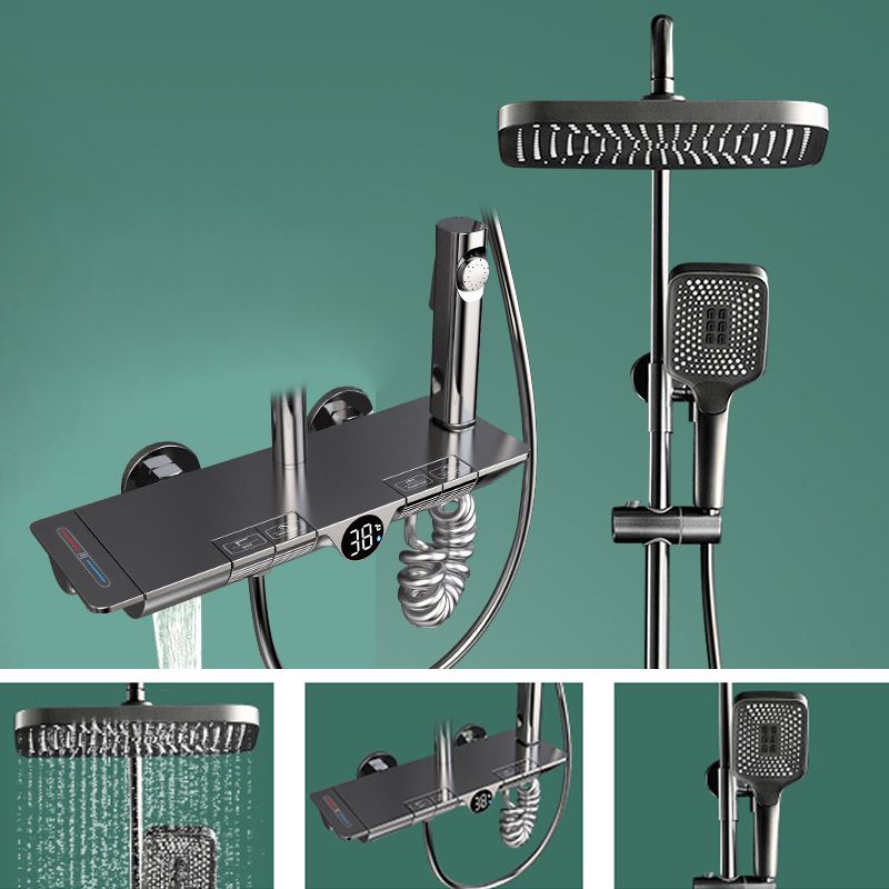 Wall Mounted Swivel Shower Trim Brass 2 Shower Heads Shower Set Clearhalo 'Bathroom Remodel & Bathroom Fixtures' 'Home Improvement' 'home_improvement' 'home_improvement_shower_faucets' 'Shower Faucets & Systems' 'shower_faucets' 'Showers & Bathtubs Plumbing' 'Showers & Bathtubs' 1200x1200_84d763e9-832c-4608-815f-d399bbdf5fa8