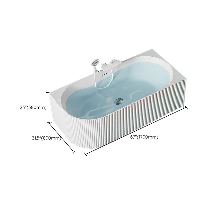 Modern White Acrylic Soaking Bathtub Rectangle Back to Wall Bathtub Clearhalo 'Bathroom Remodel & Bathroom Fixtures' 'Bathtubs' 'Home Improvement' 'home_improvement' 'home_improvement_bathtubs' 'Showers & Bathtubs' 1200x1200_84ecf8b5-2e57-4359-9f2a-29fe856c51a4