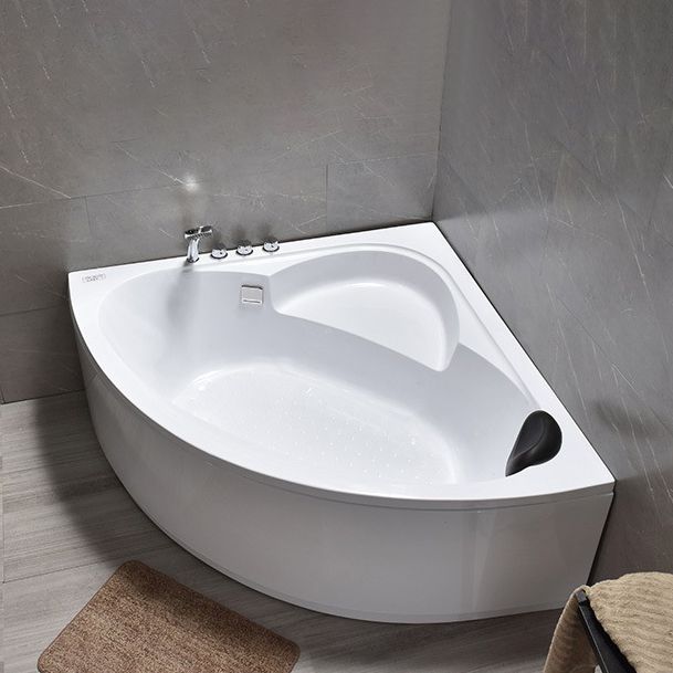 Modern Corner Soaking Bathtub Antique Finish Back to Wall Bath Tub Clearhalo 'Bathroom Remodel & Bathroom Fixtures' 'Bathtubs' 'Home Improvement' 'home_improvement' 'home_improvement_bathtubs' 'Showers & Bathtubs' 1200x1200_8511b8b4-f5c0-46fa-a2ea-eccbd0dd8a74