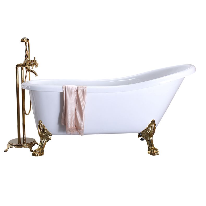 Acrylic Soaking Bathtub Antique Finish Oval Freestanding Bath Tub (Faucet not Included) Clearhalo 'Bathroom Remodel & Bathroom Fixtures' 'Bathtubs' 'Home Improvement' 'home_improvement' 'home_improvement_bathtubs' 'Showers & Bathtubs' 1200x1200_853975ff-a3ad-4350-90e9-bc1ea6ed7282