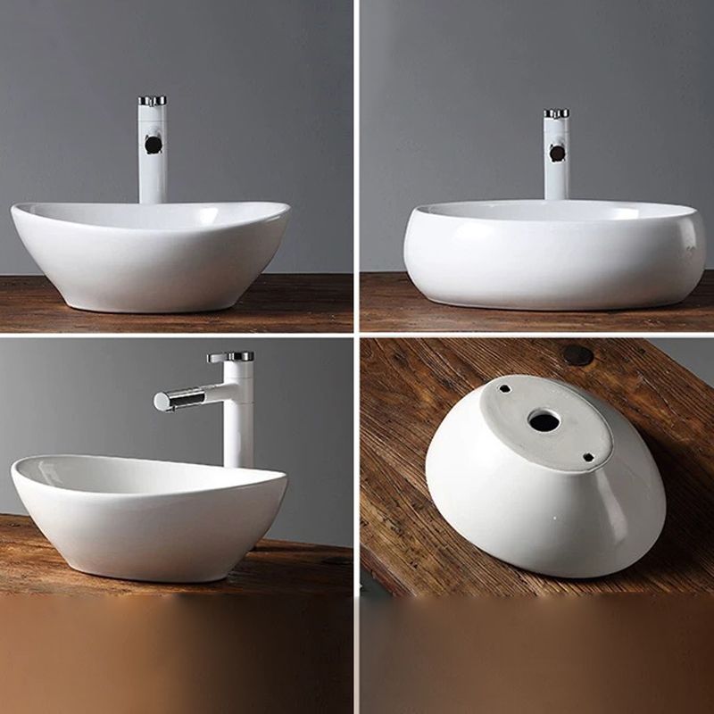 Modern Vessel Bathroom Sink Porcelain Oval with Pop-Up Drain Bathroom Sink Clearhalo 'Bathroom Remodel & Bathroom Fixtures' 'Bathroom Sinks & Faucet Components' 'Bathroom Sinks' 'bathroom_sink' 'Home Improvement' 'home_improvement' 'home_improvement_bathroom_sink' 1200x1200_8542c771-31d6-435e-b7bc-e706144bab5e