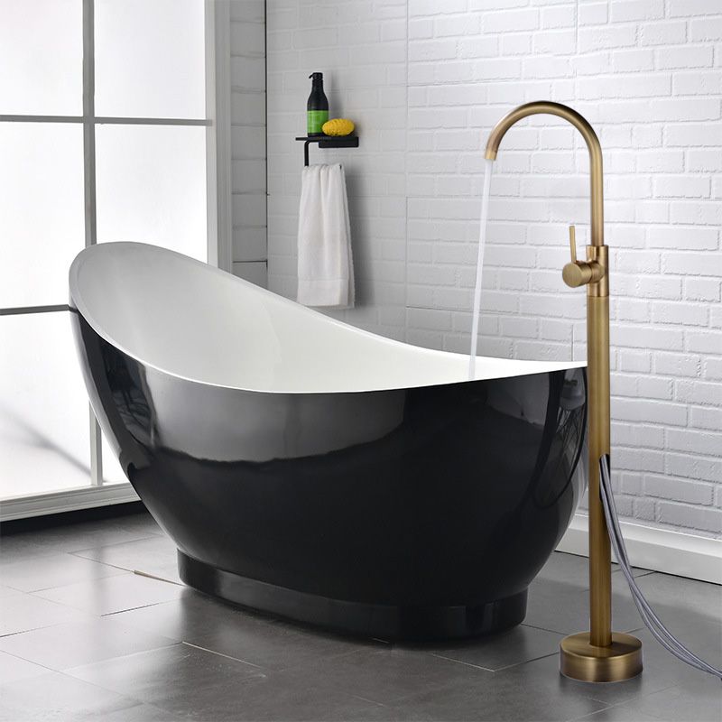 Modern 1-Handle Freestanding Faucet Floor Mounted Freestanding Bathtub Faucet Clearhalo 'Bathroom Remodel & Bathroom Fixtures' 'Bathtub Faucets' 'bathtub_faucets' 'Home Improvement' 'home_improvement' 'home_improvement_bathtub_faucets' 1200x1200_85453778-67e0-412b-b2f9-563faefaff2b