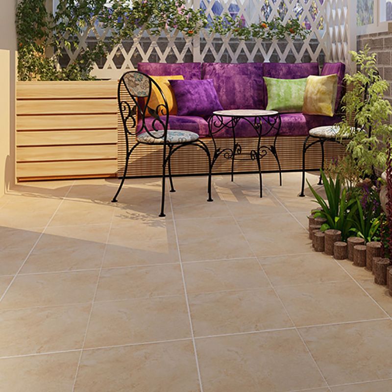 Square Floor Tile Straight Edge Slip Resistant Matte Tile for Balcony Clearhalo 'Floor Tiles & Wall Tiles' 'floor_tiles_wall_tiles' 'Flooring 'Home Improvement' 'home_improvement' 'home_improvement_floor_tiles_wall_tiles' Walls and Ceiling' 1200x1200_8545df51-2fc9-4ab7-ba4c-db466083939c