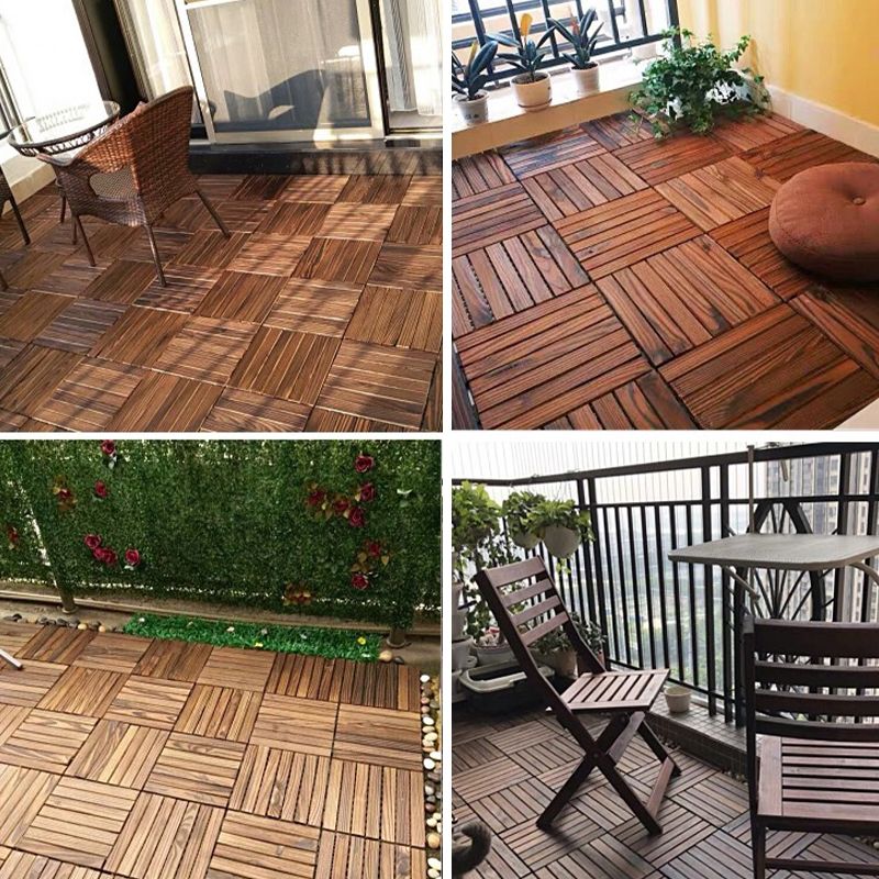 Farmhouse Square Tile Flooring Brown Pine Wood for Patio Garden Clearhalo 'Flooring 'Hardwood Flooring' 'hardwood_flooring' 'Home Improvement' 'home_improvement' 'home_improvement_hardwood_flooring' Walls and Ceiling' 1200x1200_85668068-64cd-42f7-8144-3cb537b55461