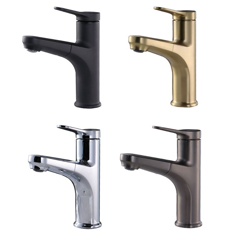 Contemporary Vessel Faucet Copper Pure Color Single Handle Retractable Vessel Faucet Clearhalo 'Bathroom Remodel & Bathroom Fixtures' 'Bathroom Sink Faucets' 'Bathroom Sinks & Faucet Components' 'bathroom_sink_faucets' 'Home Improvement' 'home_improvement' 'home_improvement_bathroom_sink_faucets' 1200x1200_8567d588-7573-461f-94d9-04d647982414