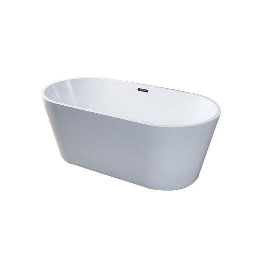 White Oval Bath Tub for Bathroom Soaking Stand Alone Tub with Drain Clearhalo 'Bathroom Remodel & Bathroom Fixtures' 'Bathtubs' 'Home Improvement' 'home_improvement' 'home_improvement_bathtubs' 'Showers & Bathtubs' 1200x1200_859e247c-7183-462a-8718-eb7be66a8d9c