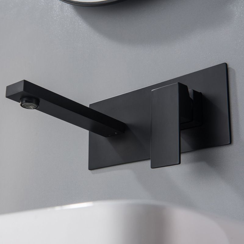 Contemporary Wall Mounted Bathroom Faucet Copper Single Handle Low Arc Vessel Faucet Clearhalo 'Bathroom Remodel & Bathroom Fixtures' 'Bathroom Sink Faucets' 'Bathroom Sinks & Faucet Components' 'bathroom_sink_faucets' 'Home Improvement' 'home_improvement' 'home_improvement_bathroom_sink_faucets' 1200x1200_85b18b6e-83bb-4efd-a5ba-28466afb399e