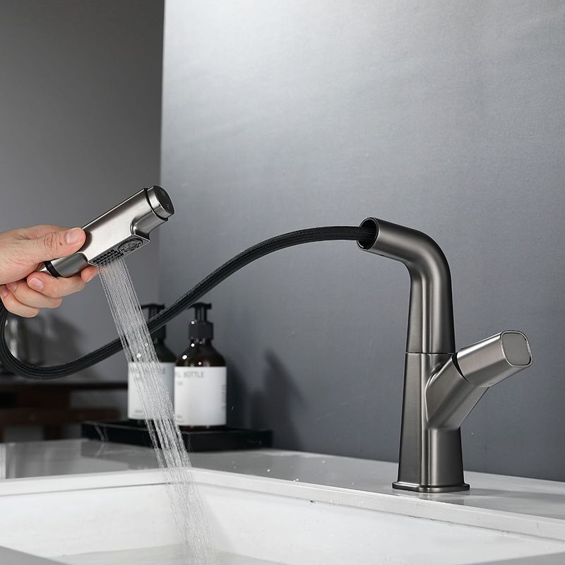 Modern Vessel Sink Faucet Solid Color Metal Centerset Faucet for Bathroom Clearhalo 'bathroom_sink_faucets' 'Conjunta de Baño y Conjunta de Grifo' 'Coronamiento de Baño y Dispositivo de Baño' 'Grifo del lavabo del baño' 'Hogar' 'home_improvement' 'home_improvement_bathroom_sink_faucets' 'Mejoras para el hogar' 1200x1200_85ebb525-b68c-46b4-9419-2355b5b4a1fe