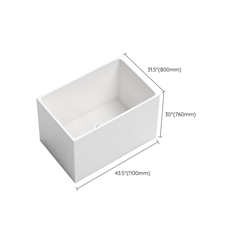 Modern Rectangle White Acrylic Bathtub Back to Wall with Drain Bath Tub and Overflow Hole Clearhalo 'Bathroom Remodel & Bathroom Fixtures' 'Bathtubs' 'Home Improvement' 'home_improvement' 'home_improvement_bathtubs' 'Showers & Bathtubs' 1200x1200_85fbdb84-aec2-4c78-8a0d-1851f25ce595