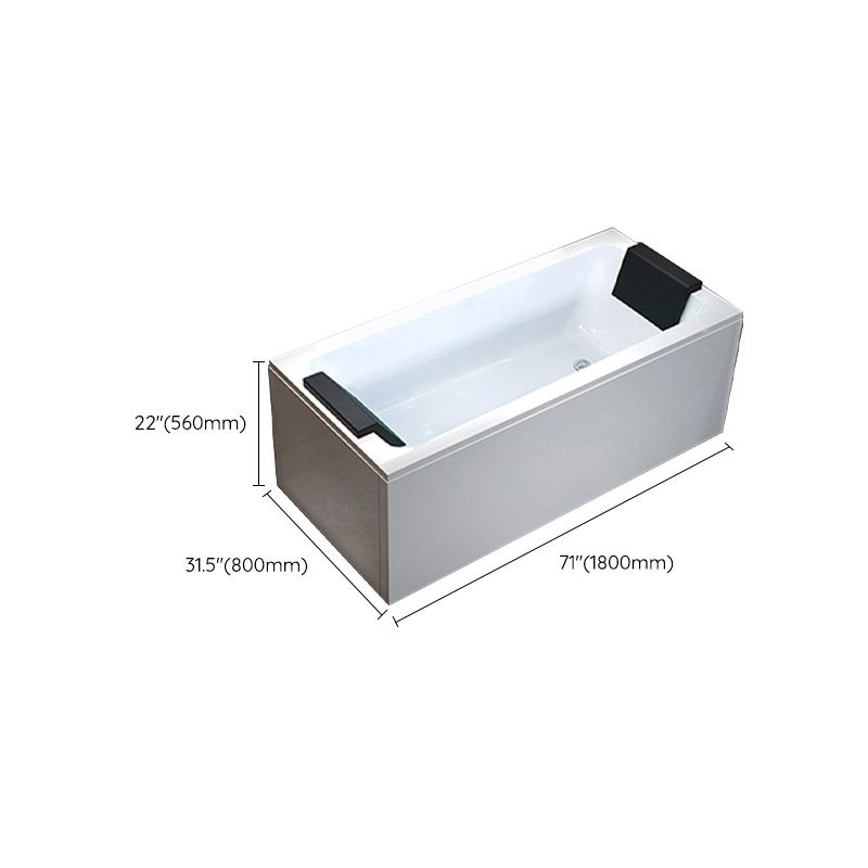 Modern Style Alcove Bath Tub Acrylic Rectangular Bathroom Bathtub with Faucet Clearhalo 'Bathroom Remodel & Bathroom Fixtures' 'Bathtubs' 'Home Improvement' 'home_improvement' 'home_improvement_bathtubs' 'Showers & Bathtubs' 1200x1200_860469d8-10c5-40c7-a49d-096b36b35931