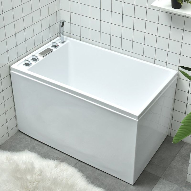 Freestanding Acrylic Rectangular Bath Soaking Center White Bathtub Clearhalo 'Bathroom Remodel & Bathroom Fixtures' 'Bathtubs' 'Home Improvement' 'home_improvement' 'home_improvement_bathtubs' 'Showers & Bathtubs' 1200x1200_86216df9-68b0-44ba-9050-466cb456bf11