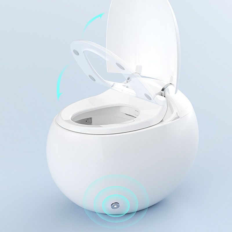 Smart Toilet Round White Ceramic Contemporary Stain Resistant Foot Sensor Clearhalo 'Bathroom Remodel & Bathroom Fixtures' 'Bidets' 'Home Improvement' 'home_improvement' 'home_improvement_bidets' 'Toilets & Bidets' 1200x1200_86339735-0699-4115-b272-eea94dbeb1b1
